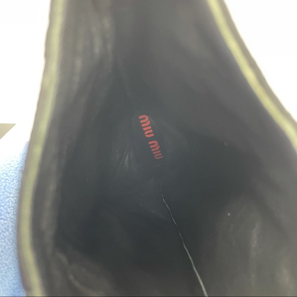 Miu Miu Tall Boots Size 38 1/2 Black - Picture 13 of 16